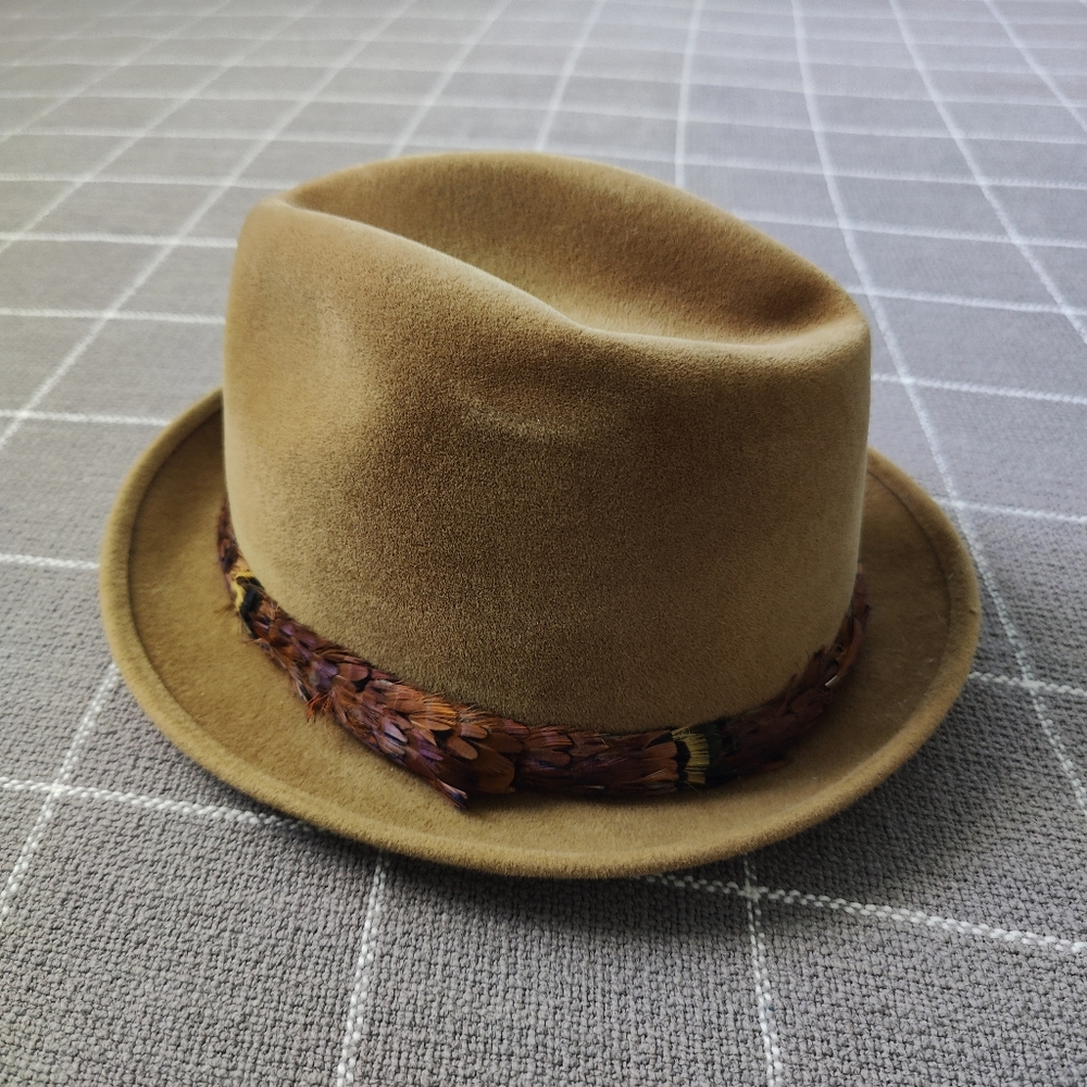 Vtg Dobbs Fifth Ave New York Feather Trimmed Fedora - Picture 4 of 11